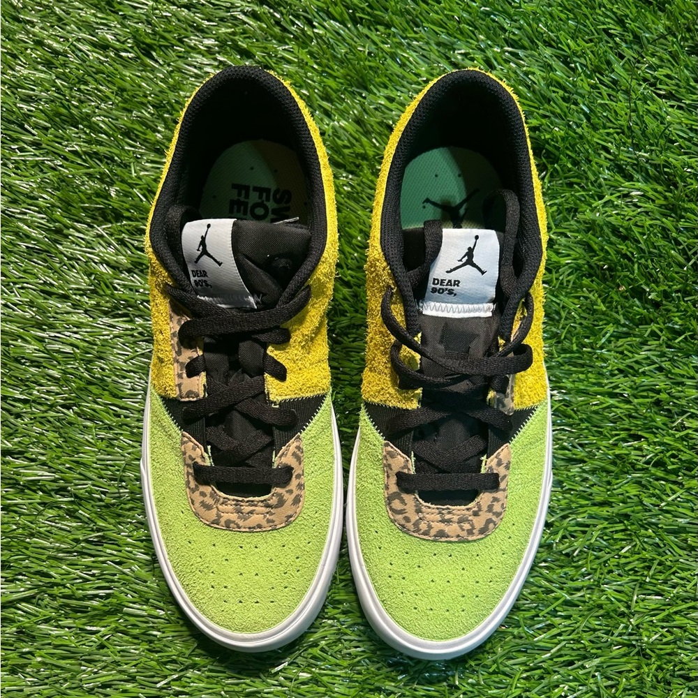 Jordan Dear 90’s Sneakers in Yellow, Green, and Black (New No Box Top)